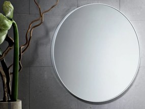 Gedy Gedy, Zrkadlo guľaté v plastovom ráme ø 60 cm, biela, 600002