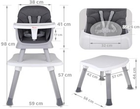 Multifunkčná detská stolička 6v1 ZA5664 – rastie s vaším dieťaťom