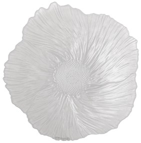 Bloomingville Dekoratívna sklenená misa Iani White Ø 26 cm