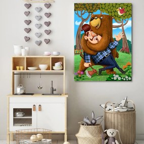 Gario Obraz na plátne Medveď a drevorubač - Gustavo Gabriel San Martin Rozmery: 40 x 60 cm