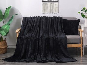 XPOSE® Mikroplyšová deka Exclusive - čierna 150x200 cm