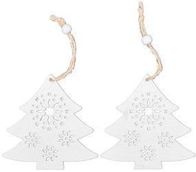 Tutumi Tutumi, sada závesných vianočných stromčekov 2ks  300878, biela, CHR-08504