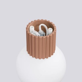 Nástenné svietidlo Halo, 1x biele sklenené tienidlo, br