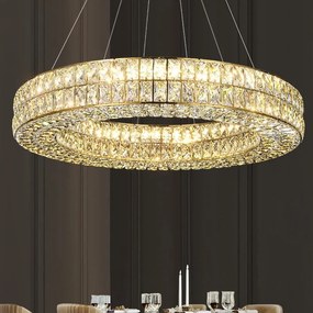 Závěsný LED lustr APP1568-CP zlatý