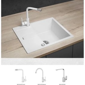 Concept DG05C45WH - Kuchynský drez CUBIS 50x62 cm granit/biela