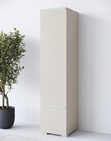 Vysoká skrinka do obývačky stojaca/závesná Vera kašmírová (VRBK001+LED)