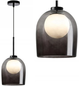 Toolight - stropná sklenená lampa G9 25W APP1026-1CP, čierna, OSW-09484