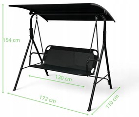 Záhradná hojdačka pre 3 osoby 4006D – béžová