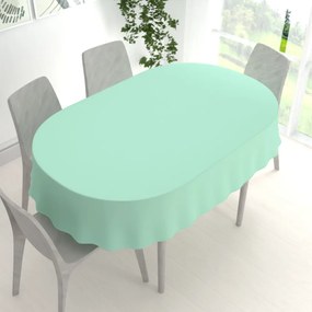 Biante Dekoračný oválny obrus Rongo RG-019 Mintový 120x200 cm