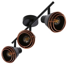 Bodové svietidlo NERIA 3xE14/40W/230V čierna/medená