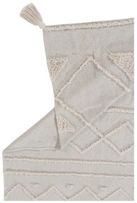 Biely prateľný ručne tkaný bavlnený koberec 120x160 cm Tribu Natural – Lorena Canals