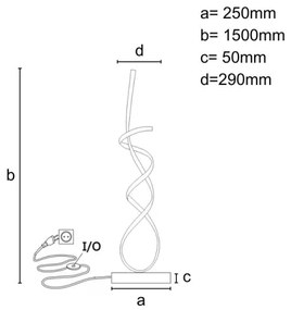 LED Stmievateľná stojacia lampa LED/80W/230V 3000-6500K + diaľkové ovládanie