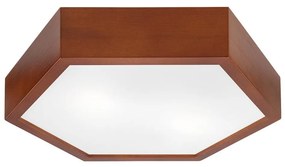 Stropné svietidlo HEX 2xE27/60W/230V pr. 43 cm borovica hnedá