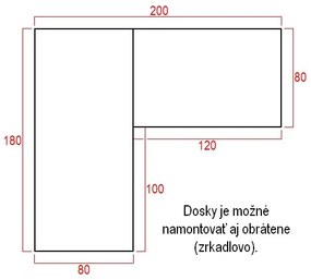 Výškovo nastaviteľný stôl OfficeTech Angle, 180 x 200 cm, biela podnož, buk