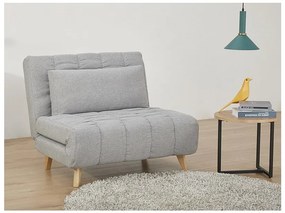 Sivé rozkladacie kreslo BILLY