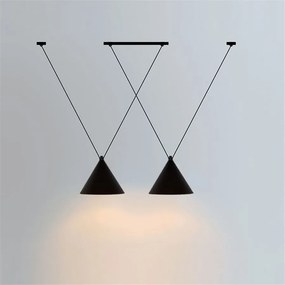 Toolight - Závesné svietidlo E27 60W APP548-2CP, čierna, OSW-03189