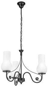 Brilagi - LED Luster na reťazi COTTAGE 3xE14/40W/230V čierna/biela BG1512B