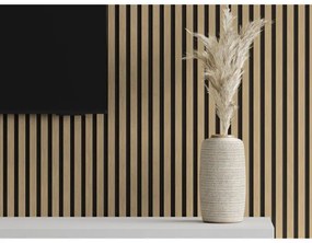 Mexen Lam-F, akustické stenové lamely 275 × 30 cm, plstený podklad 8 mm, technická dyha, orech ľanový, S105-275307-3015-015