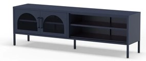 Tmavomodrý TV stolík 160x50 cm Diora – Marckeric