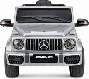 LEAN CARS Elektrické autíčko Mercedes AMG G 63 strieborné lakované