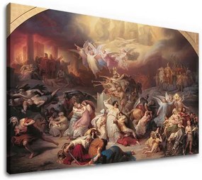 Obraz na plátne Wilhelm von Kaulbach - Zničenie Jeruzalema Titom | rôzne rozmery