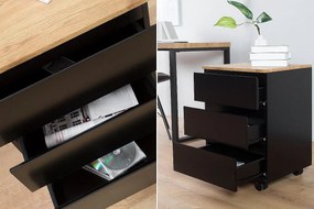 Zásuvkový kontajner Fabian na kolieskach dub