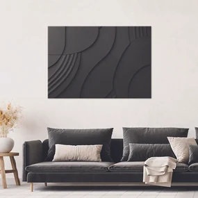 Gario Obraz na plátne Čierny reliéf 3D Rozmery: 100 x 70 cm