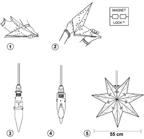 Eglo 410244 - Vianočná dekorácia SENSY 1xE14/25W/230V 54 cm
