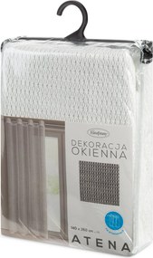 ZÁCLONA NA KRÚŽKOCH ATENA 140X260 CM BIELA