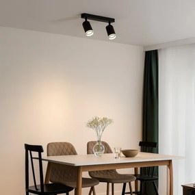 Bodové svietidlo PIPE 2xGU10/10W/230V čierne