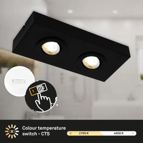 Briloner 3996025 - LED Bodové svietidlo CTS 2xLED/4W/230V 2700/4000K čierna