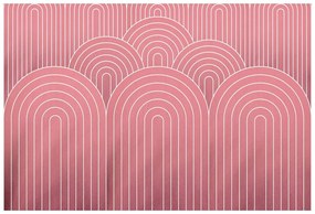 Samolepiaca tapeta staroružový vzor dúhy Mid-Century