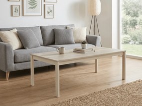 Konferenčný stolík FROST 120x60 cm krémový, dekor dub alpský