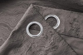 Zatemňovací záves DUNES VELVET 140x250 cm, tmavosivý Zavesenie: Kovové krúžky