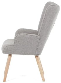 BONTEC Kreslo ušiak, šedá látka, AK-309 GREY2 Farba: Biela