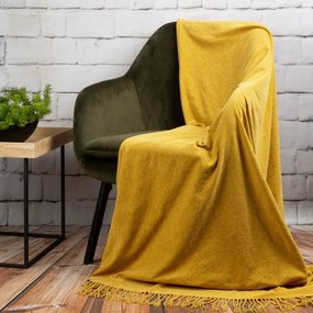 Dekorstudio Deka AKRYL 4 v horčicovej farbe 130x170cm