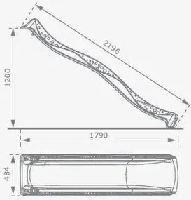 Smart4Play | Šmykľavka s prípojkou na vodu červená 2,20m | 11640063