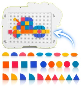 Puzzle magnetická tabuľa tangram pre deti Ricokids RK-823