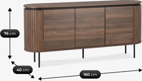 Vintino Komoda trojdverová ELISIE 160 cm orech