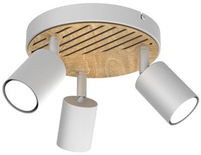 Bodové svietidlo TERRA 3xGU10/8W/230V biela/dub