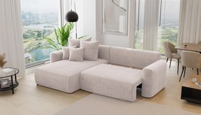 Rohová sedačka Baria (L) (mliečna). Akcia -20%. Vlastná spoľahlivá doprava až k Vám domov. 1133099