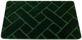 Kúpeľňový koberček Lotus fľaškovo zelený, tehla