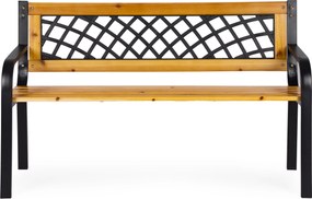 MultiGarden Drevená záhradná lavička s ažurovým operadlom 118x52 cm MultiGarden