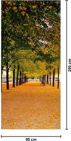 Fototapeta na dvere - Aleje jesenných stromov (95x205cm)