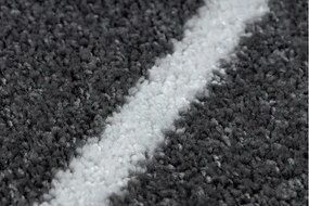 Kusový koberec SKETCH JACK sivý/biely trellis