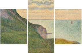 Obraz - Georges Seurat, Seascape at Port-en-Bessin, Normandy, reprodukcia (90x60 cm)
