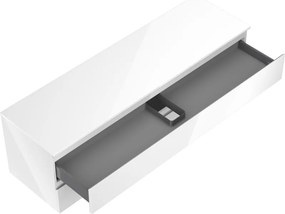 Mexen Orio, kúpeľňová skrinka 160 cm s hornou časťou, 2 zásuvky, biela lesklá, 91A10-16047-2-BFFC00