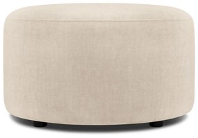 Béžový zamatový puf Mazzini Sofas Debbie, ø 68 cm