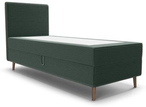 Jednolôžková posteľ 80 cm Napoli Comfort (zelená) (s roštom, s úl. priestorom). Vlastná spoľahlivá doprava až k Vám domov. 1082489