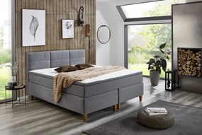 Posteľ boxspring Ardi 180x200 cm, šedá tkanina